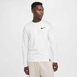 Men's - Nike Asbury Long Sleeve Crew Cuff - White