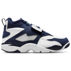 Men's - Nike Nike Air Diamond Turf - White/College Navy/Metallic Silver