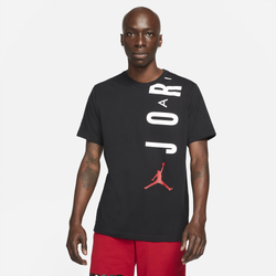 Men's - Jordan Air Stretch Short Sleeved Crew - Black/White/Gym Red