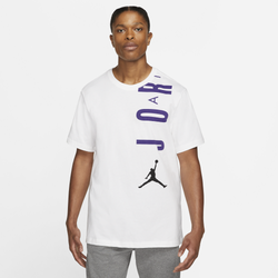 Men's - Jordan Air Stretch Short Sleeve T-Shirt - White/Purple/Black