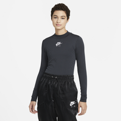 Women's - Nike Air Mock Longsleeve T-Shirt - Black/Grey
