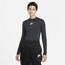 Nike Air Mock Longsleeve T-Shirt - Women's Black/Grey