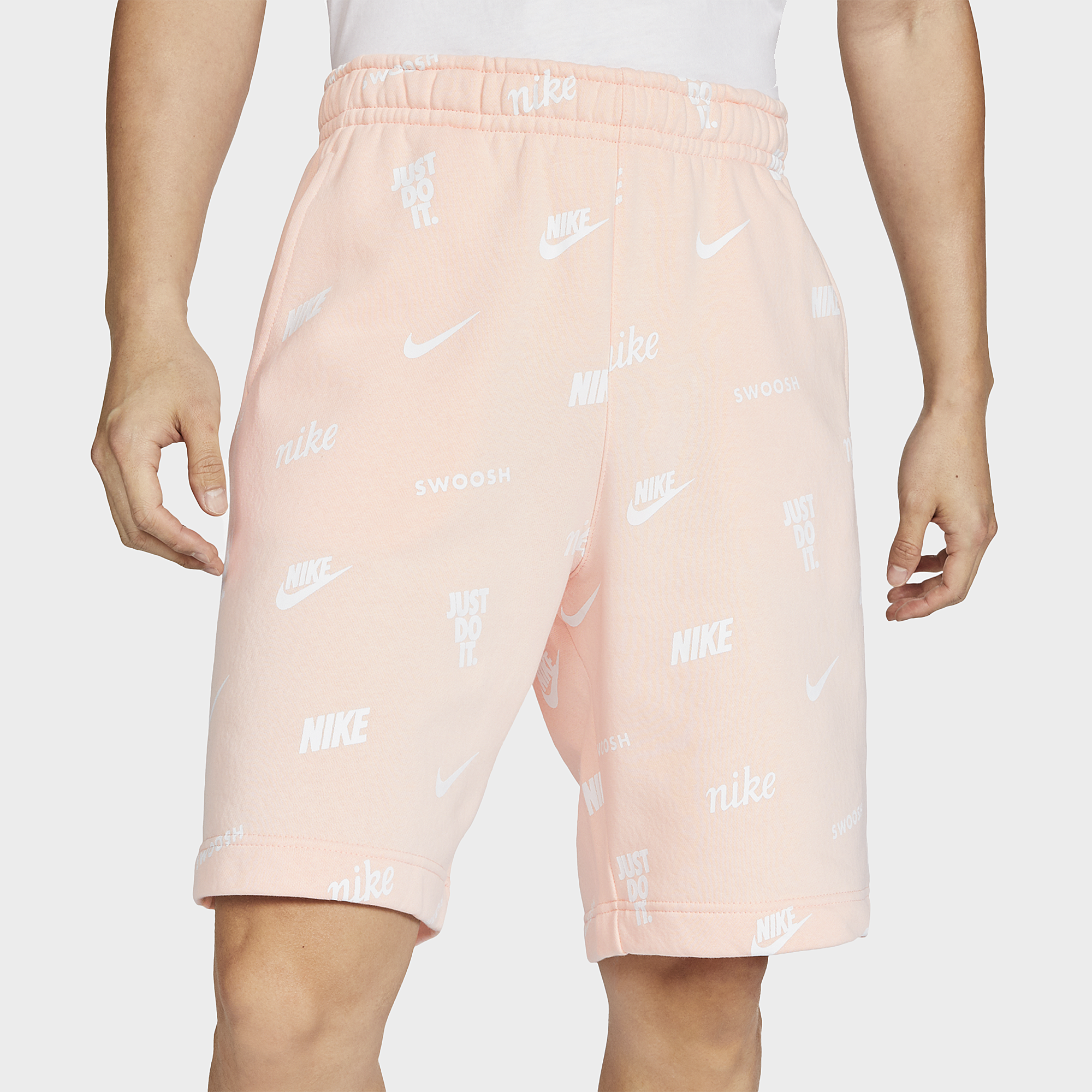 nike washed coral shorts