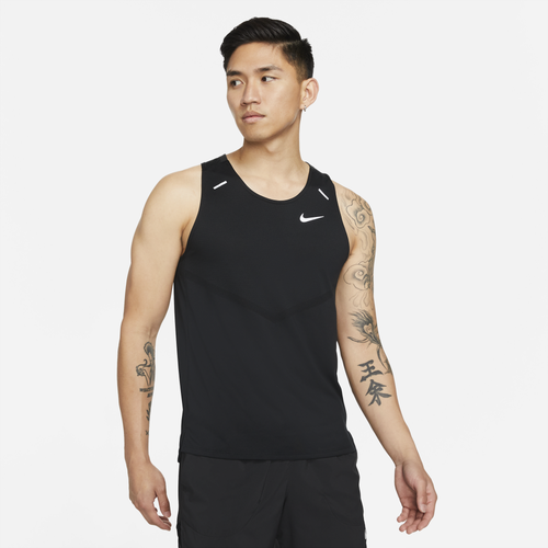 

Nike Mens Nike Dri-Fit Rise 365 Tank - Mens Black/Reflective Silver Size M