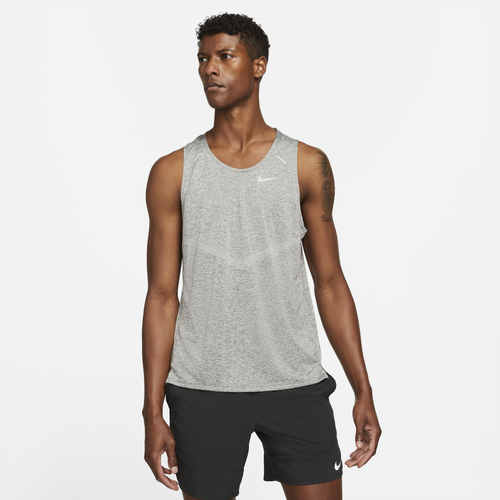 

Nike Mens Nike Dri-Fit Rise 365 Tank - Mens Smoke Grey/Reflective Silver Size XL