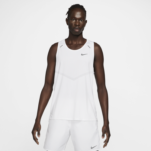 

Nike Mens Nike Dri-Fit Rise 365 Tank - Mens Reflective Silver/White Size LT