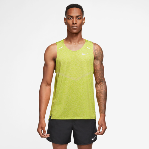 

Nike Mens Nike Dri-Fit Rise 365 Tank - Mens Bright Cactus/Reflective Silver Size M