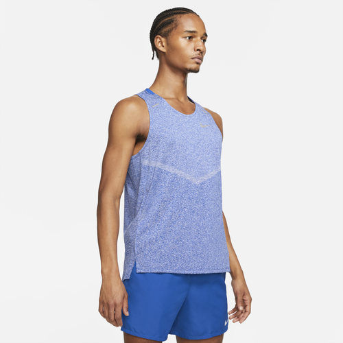 

Nike Mens Nike Dri-Fit Rise 365 Tank - Mens Game Royal/Reflective Silver Size L