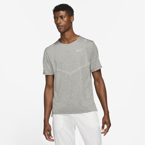 

Nike Mens Nike Dri-Fit Rise 365 Short Sleeve T-Shirt - Mens Reflective Silver/Smoke Grey Size XXL