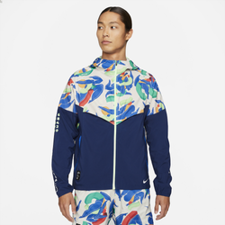 Men's - Nike Windrunner Jacket - Blue Void/Hyper Royal/Reflective Silver