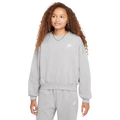 Nike NSW Club Fleece Boxy Crew LBR - Nike White/Dk Grey Heather