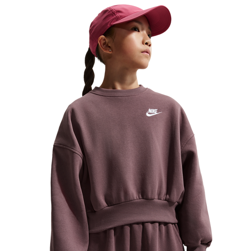 Nike NSW Club Fleece LBR Boxy Crew - Nike White/Tattoo