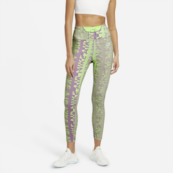 Women's - Nike Fast Tights 7/8 - Green/Silver
