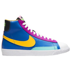 Boys' Grade School - Nike Blazer Mid - Battle Blue/Laser Orange/Aurora Green