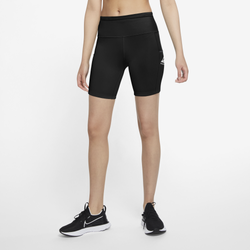 Women's - Nike Epic Lux Tight Shorts - Black/Dk Smoke/Reflective Silver