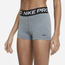 Nike Pro 365 3" Shorts - Women's Smoke Grey Heather/Black