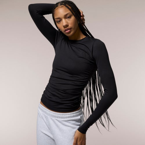 Cozi Ruched Smoothing Top - Cozi Black