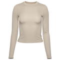 Cozi Yuli Ribbed Long Sleeve T-Shirt - Cozi Silver Cloud