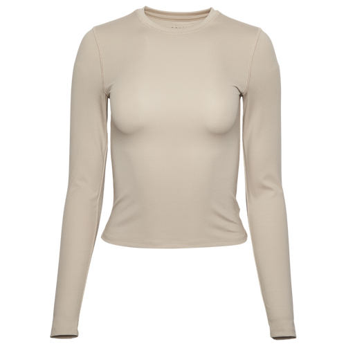 Cozi Yuli Ribbed Long Sleeve T-Shirt - Cozi Silver Cloud