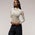 Cozi Ruched Mesh Top with Flocking - Women's Parchment