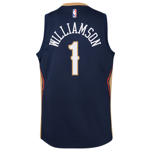 

Nike Boys Zion Williamson Nike Pelicans Swingman Jersey - Boys' Grade School Gold/Navy Size S