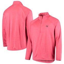 Men's - Vineyard Vines Buccaneers Sankaty Space Dye 1/2 Zip Top - Red