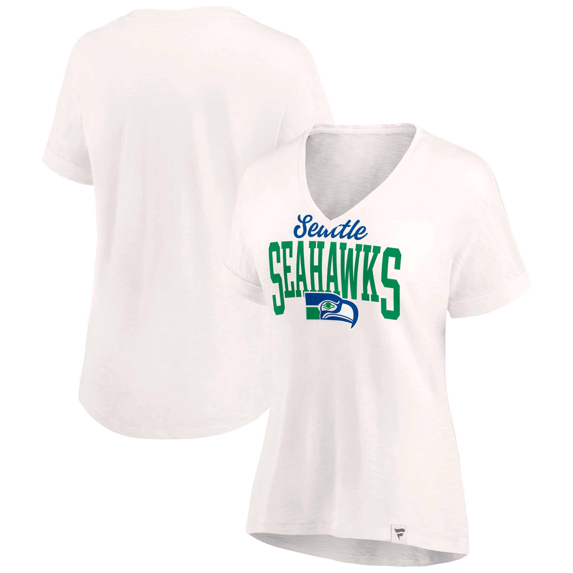 NFL Seattle Seahawks Women's Weak Side Blitz Marled Left Chest Short Sleeve T-Shirt - M