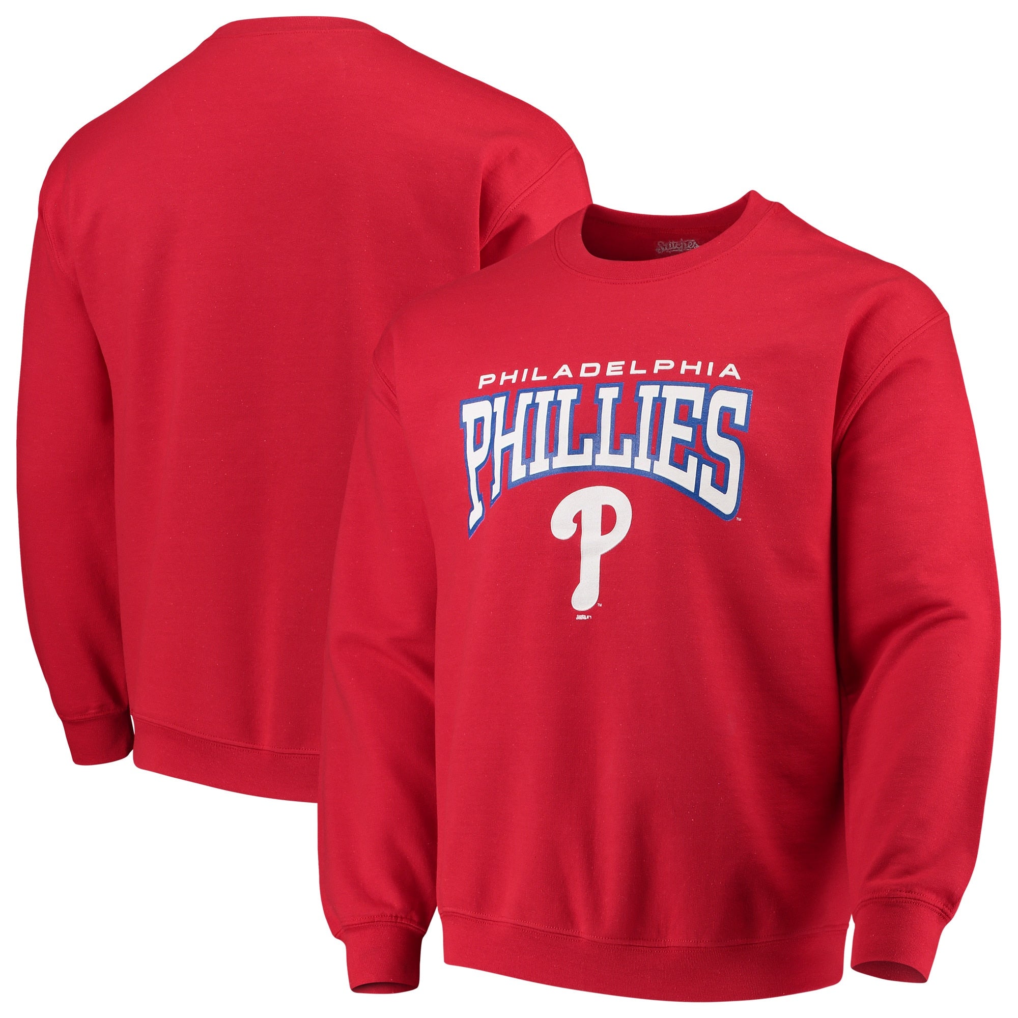 Stitches Phillies Pullover Crew Neck Sweatshirt - Men's