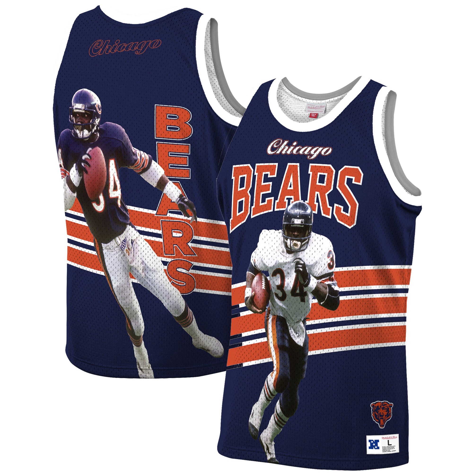 Mitchell & Ness WALTER PAYTON No. 34 CHICAGO BEARS Throwback