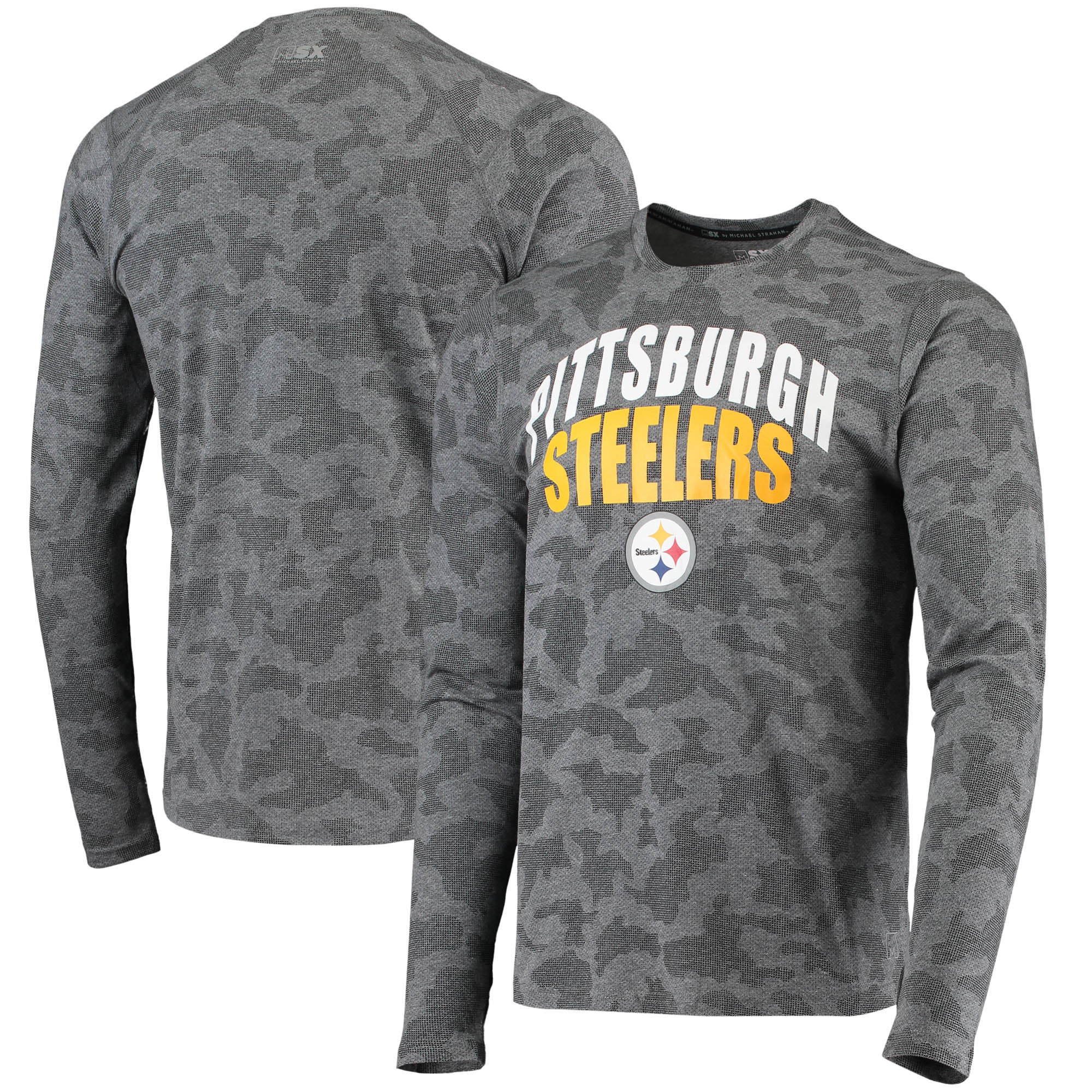 MSX By Michael Strahan Steelers Long Sleeve T-Shirt Men's, 60% OFF