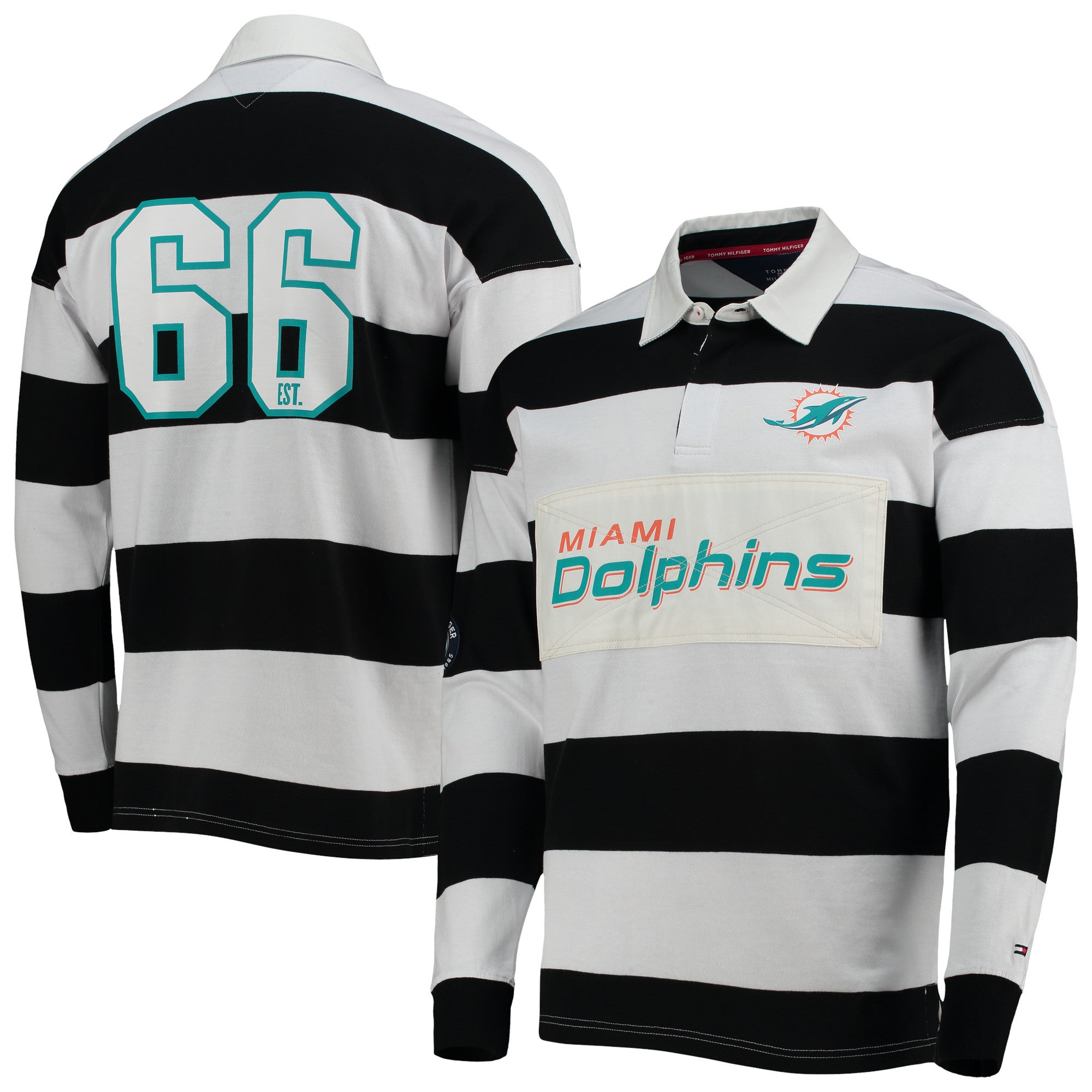 Tommy Hilfiger Dolphins Stripe Rugby Sleeve - Men's Westland Mall