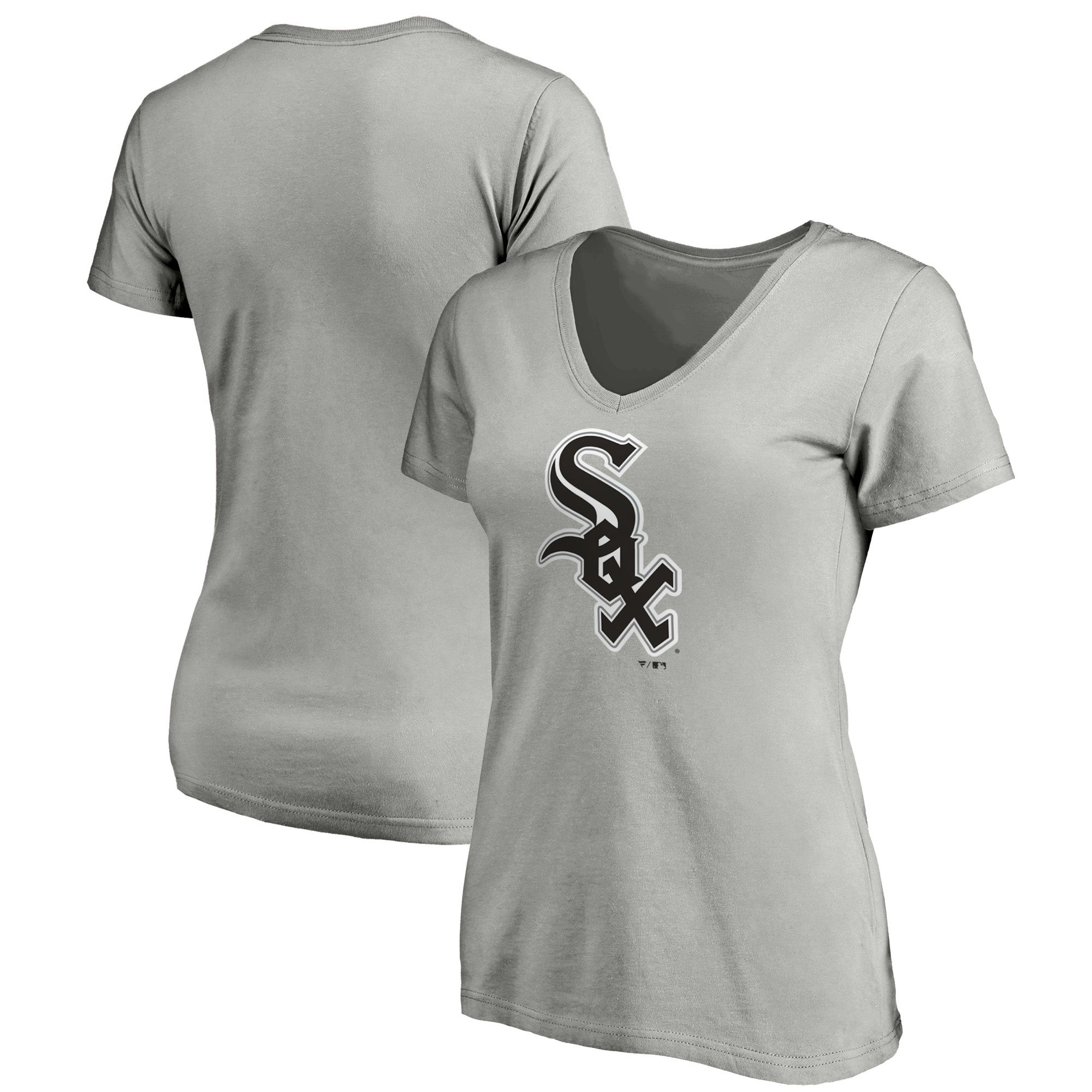 Women's Chicago White Sox Fanatics Branded Green St. Patrick's Day White  Team Logo V-Neck T-Shirt