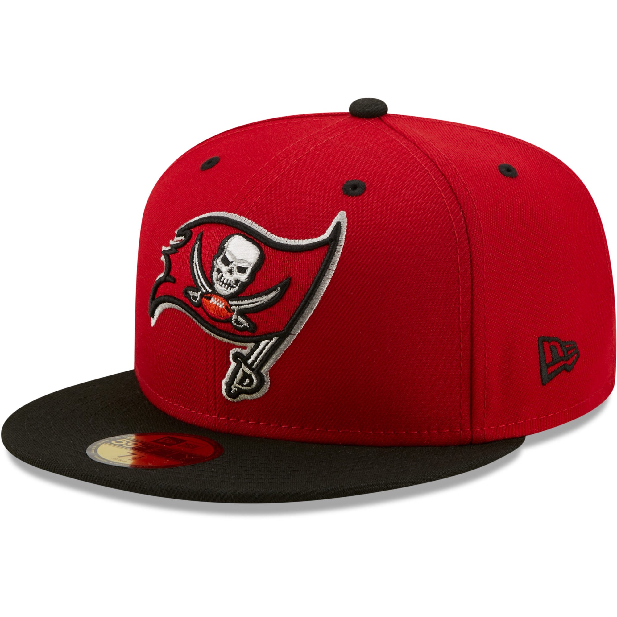 Officially Licensed New Era Red Team Basic Fitted Hat - Buccaneers