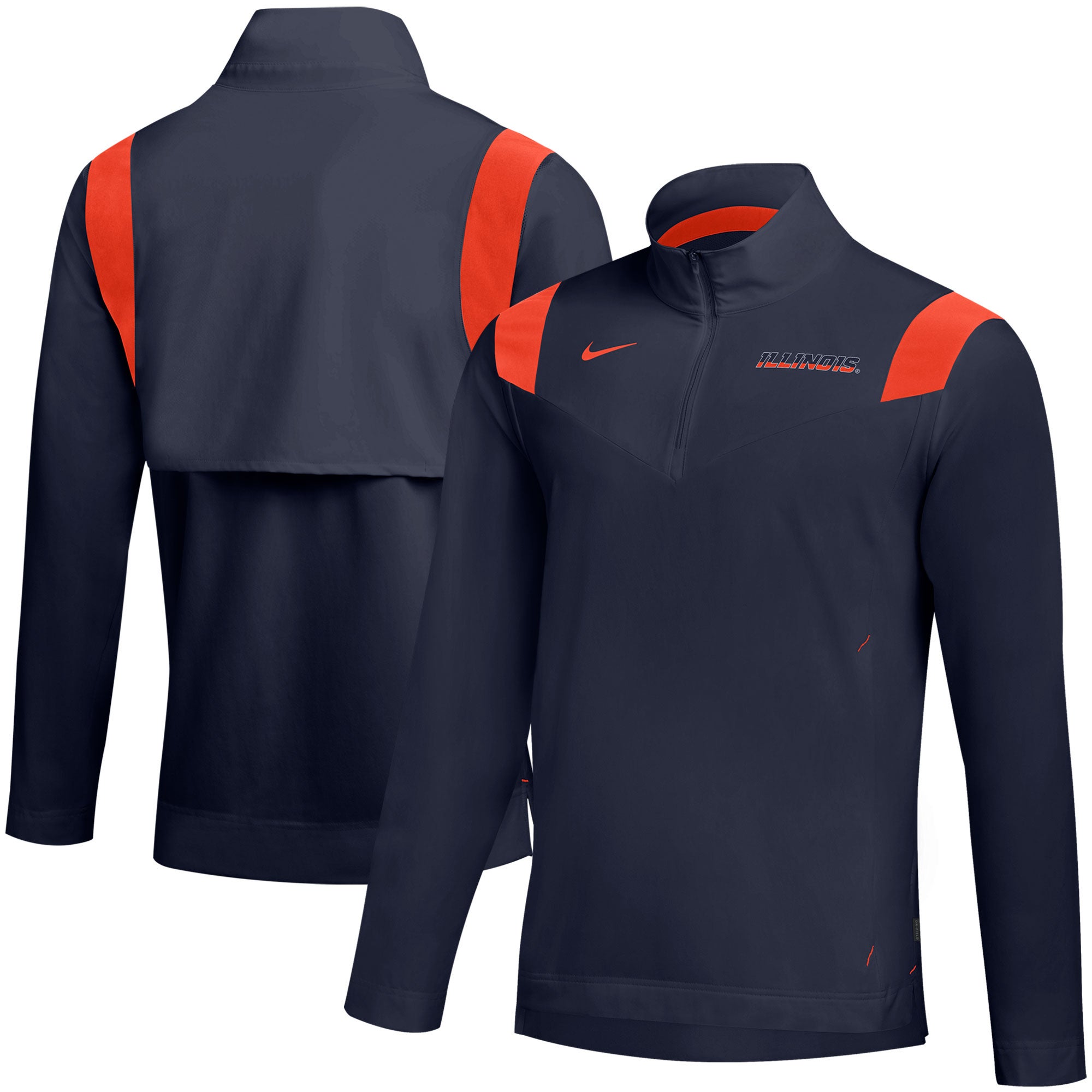 Nike Illinois 2021 Team Coach Quarter-Zip Jacket - Men's