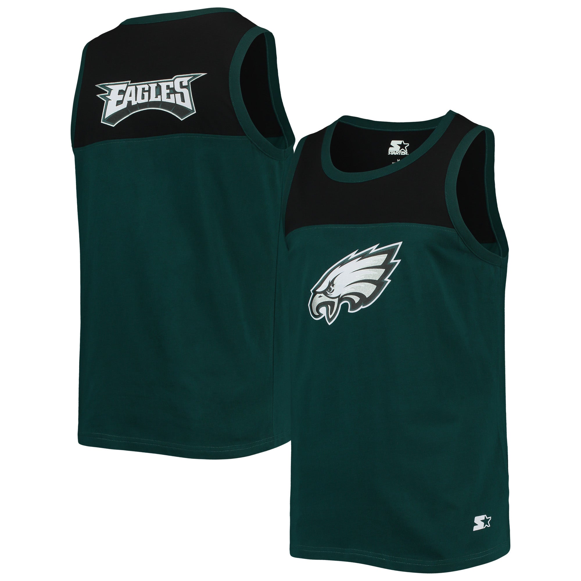 Starter Eagles Midnight Team Touchdown Fashion Tank Top