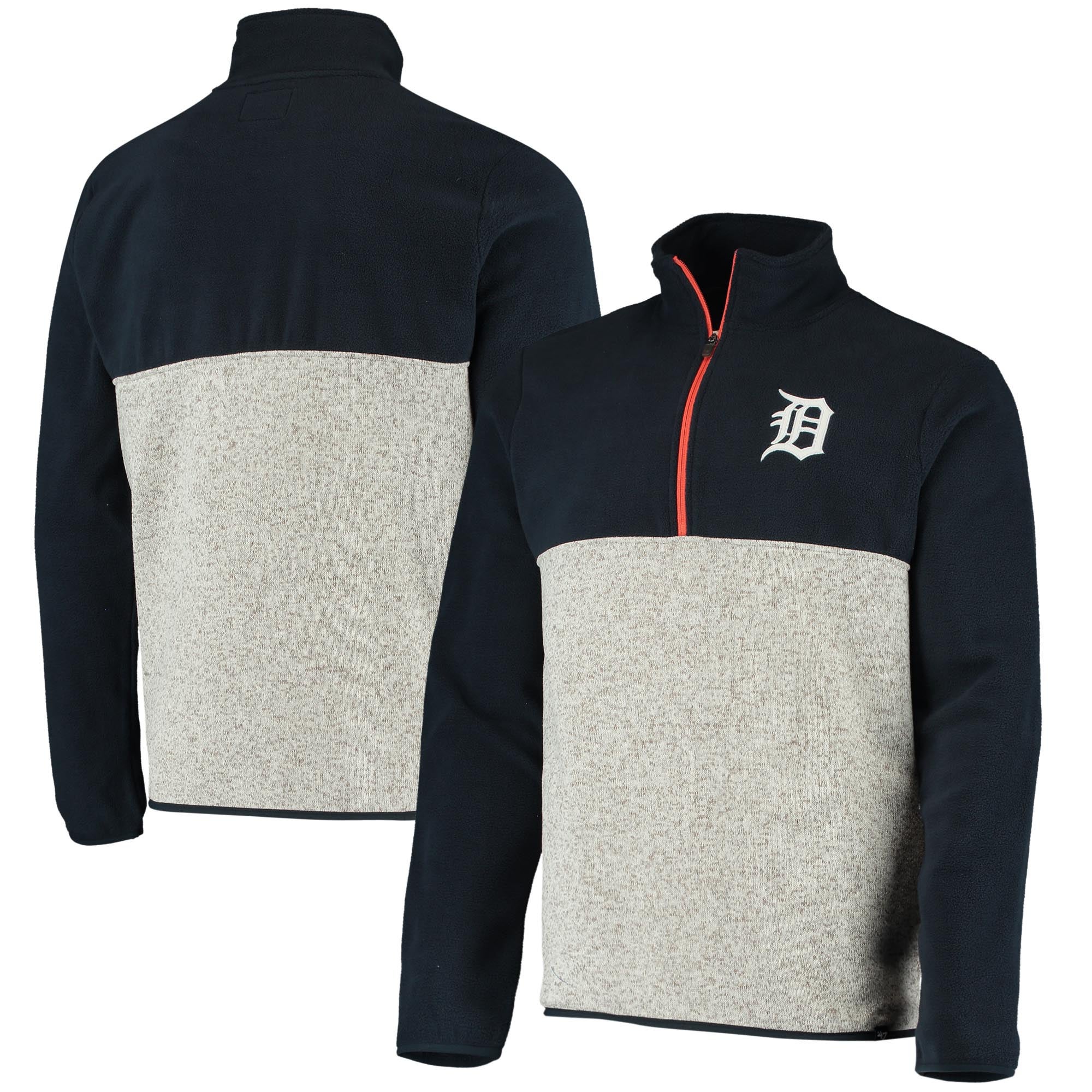 Detroit Tigers Men's 47 Brand Kodiak Cream 1/4 Zip Pullover