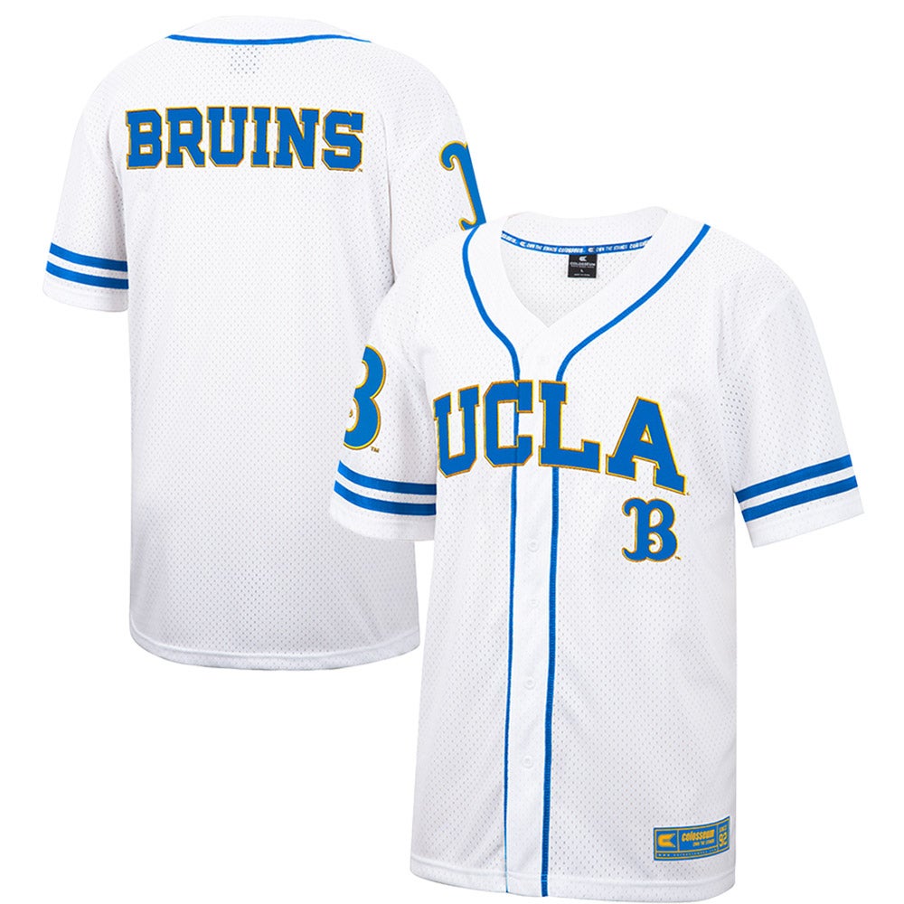 Men's Colosseum Black UCLA Bruins Free Spirited Mesh Button-Up Baseball  Jersey