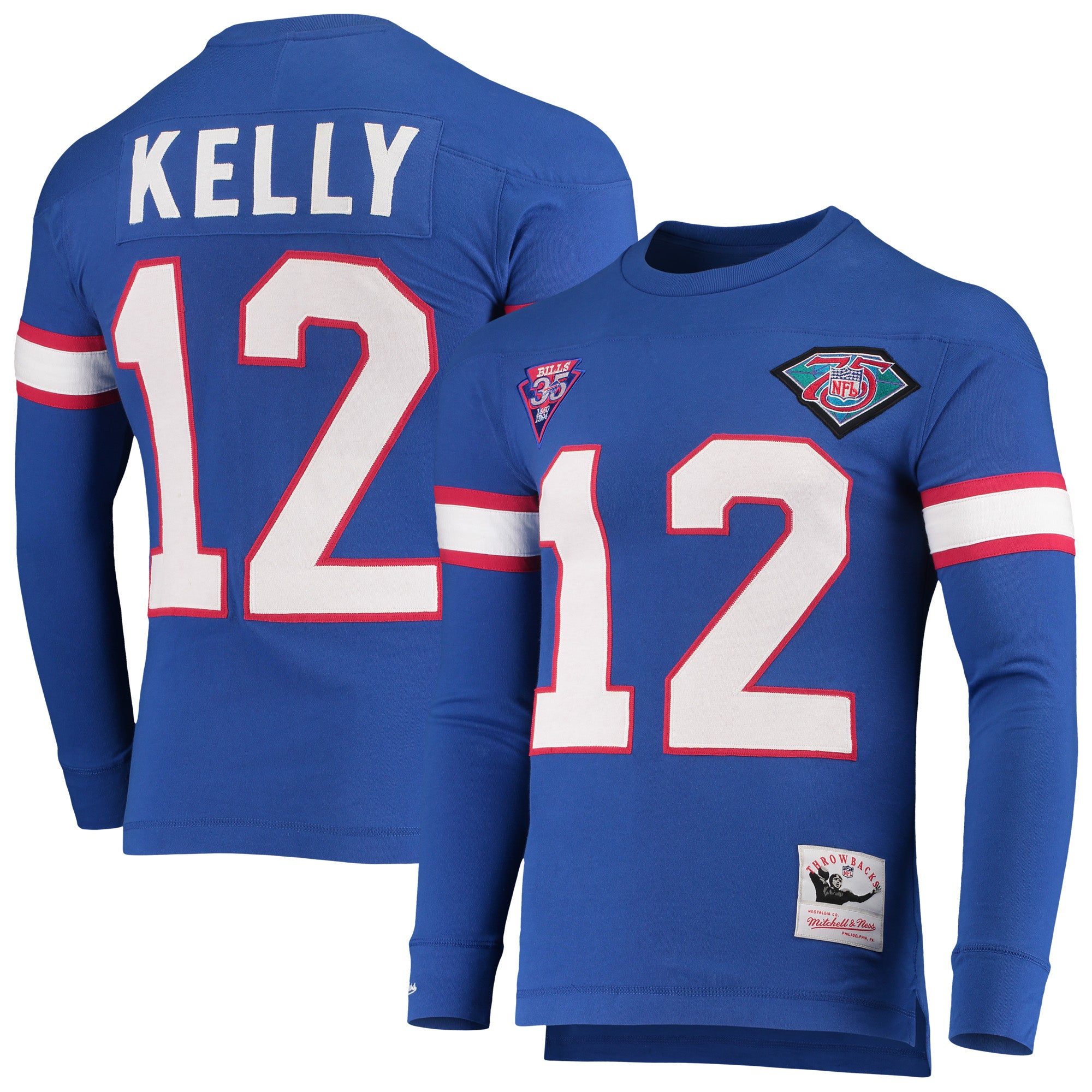 Mitchell & Ness Bills 1994 Retired Long Sleeve T-Shirt - Men's