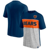 Men's Junk Food Navy Chicago Bears Colorblock Raglan 3/4 Sleeve T