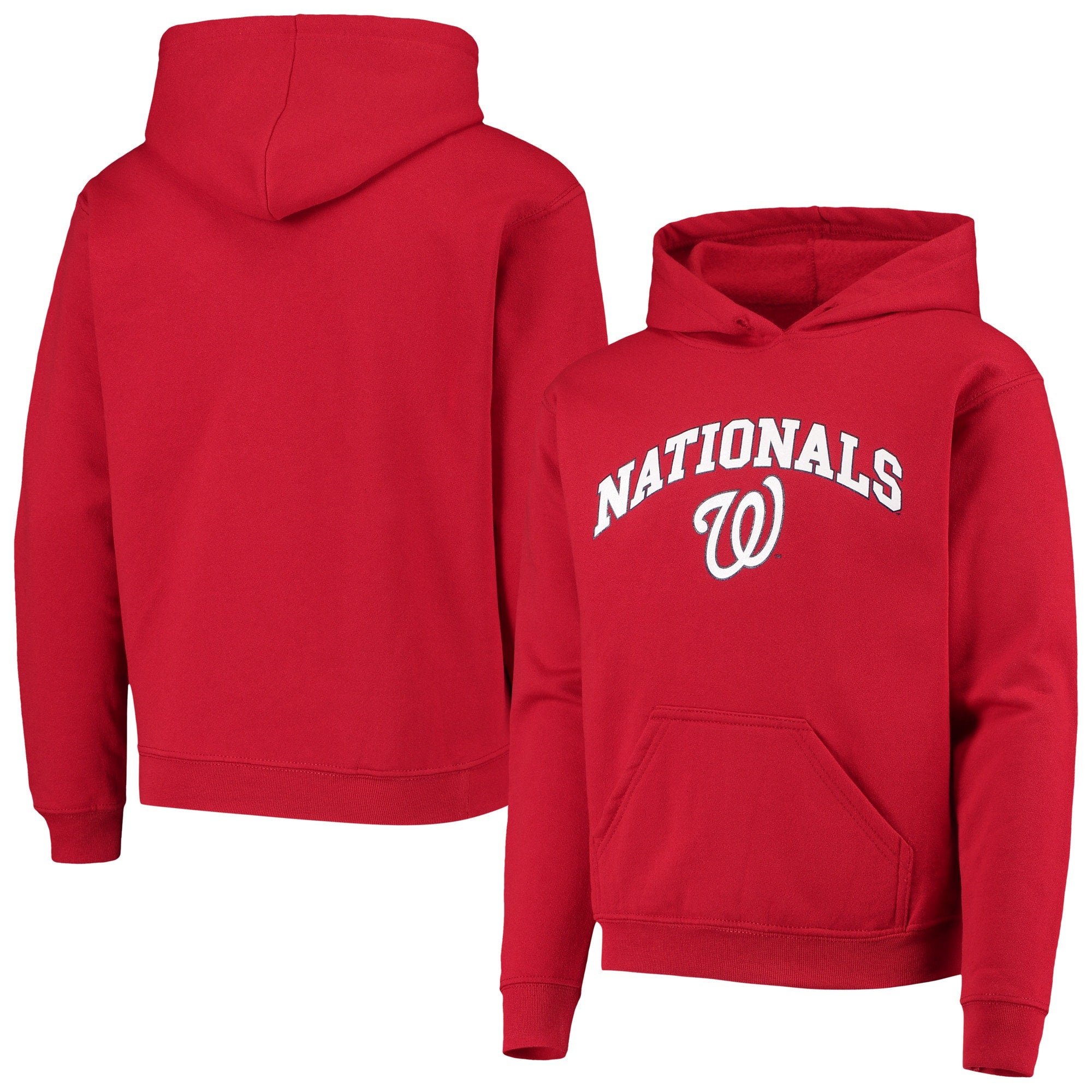 Men's Washington Nationals Stitches Fastball Fleece Pullover Hoodie - - Navy  Blue