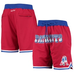 Men's - Mitchell & Ness Patriots Just Don Rush Shorts - Red