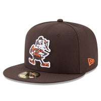 Men's New Era Orange/Brown Cleveland Browns 2023 Sideline Low Profile 59FIFTY Fitted Hat