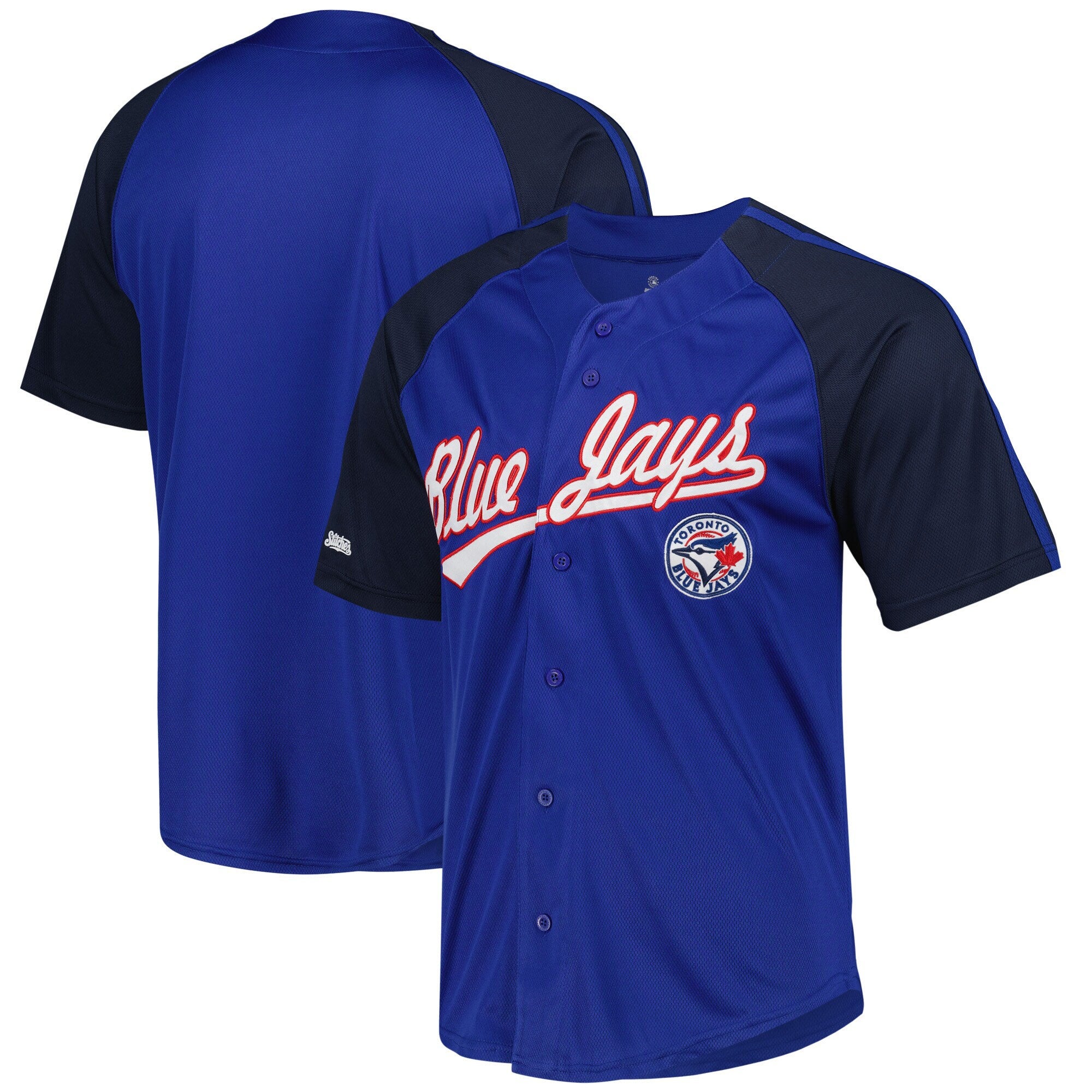 Stitches Blue Jays Button-Down Raglan Replica Jersey | Foot Locker