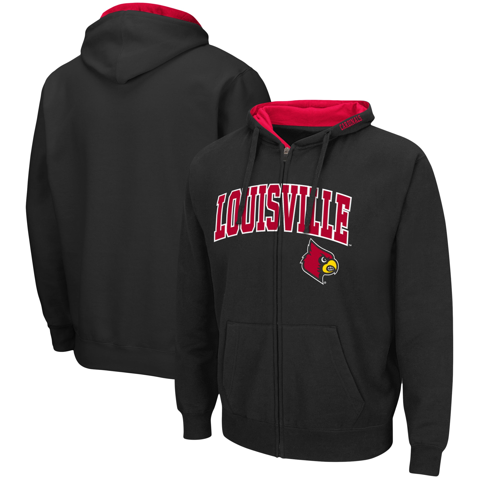 Louisville Cardinals Colosseum Women's Arched Name Full-Zip Hoodie