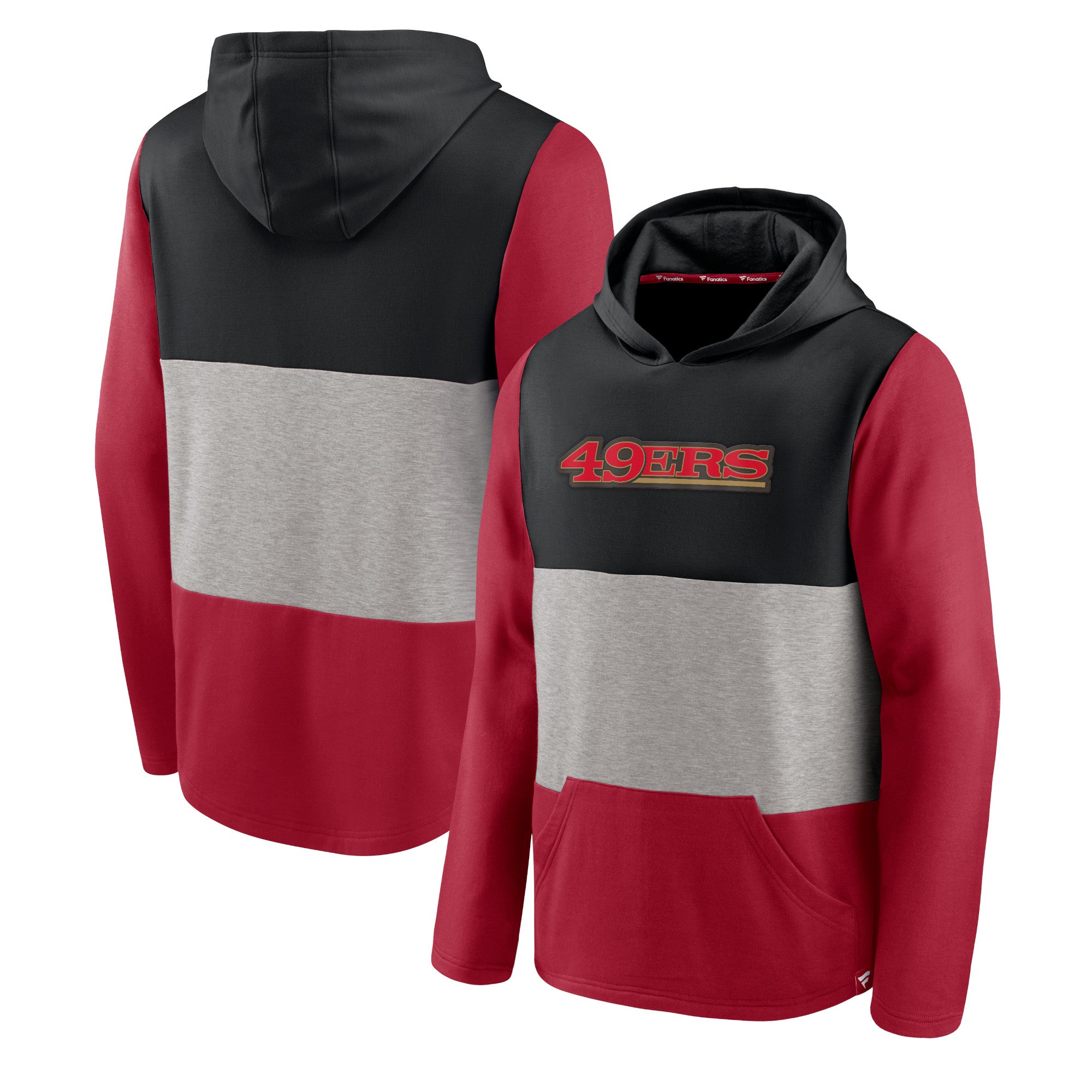 Fanatics 49ers Linear Logo Pullover Hoodie - Men's