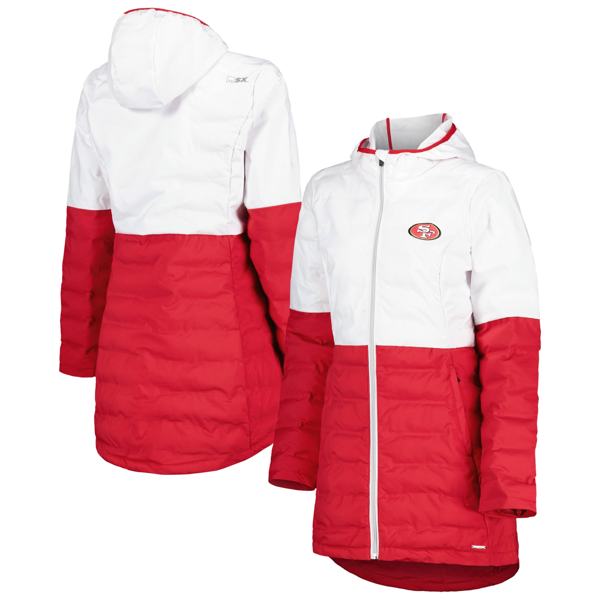 MSX by Michael Strahan 49ers Willow Quilted Hoodie Full-Zip Jacket - Women's