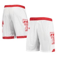 Red and clearance white basketball shorts