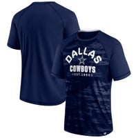 Dallas Cowboys Shirt Men Medium Blue Gray Tee Spell Out Stripes NFL  Football Top