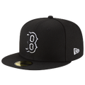 New Era Red Sox B-Dub 59FIFTY Fitted Hat - New Era Black/White