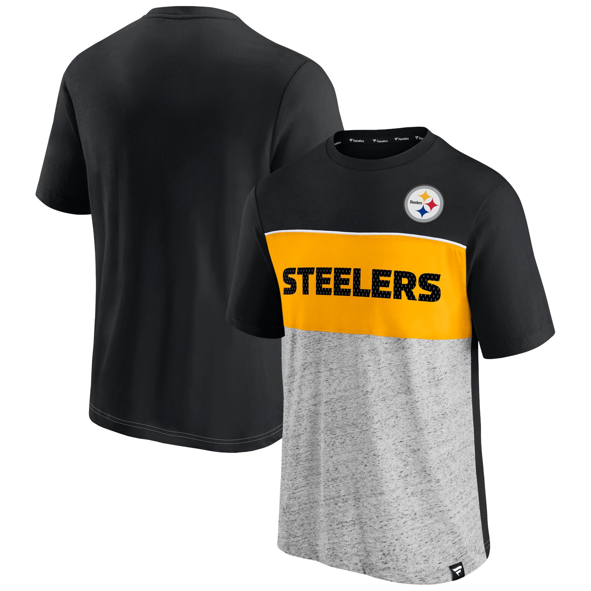 Fanatics Steelers Colorblock T-Shirt - Men's